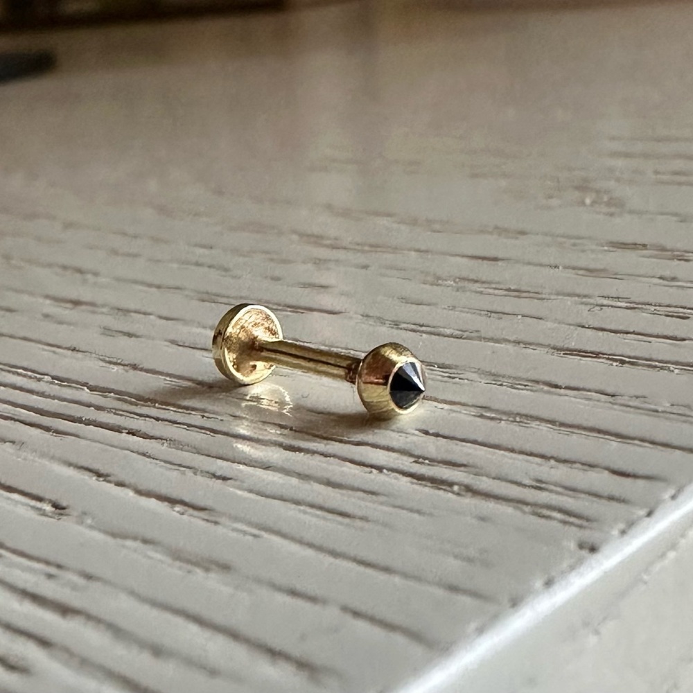 Limited edition Hannah Martin x Maxfield black diamond stud earring